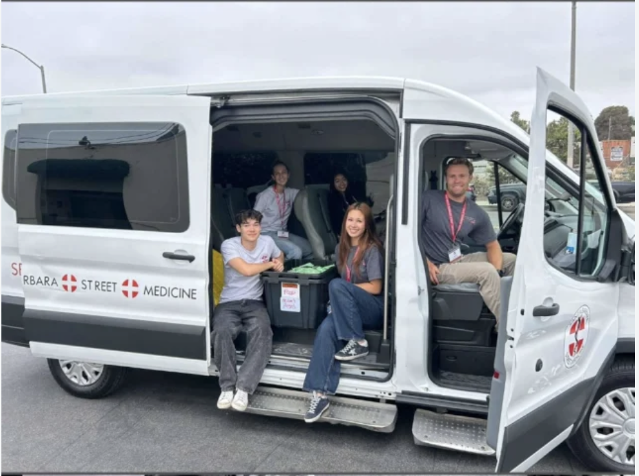 Santa Barbara Street Medicine outreach team at the van